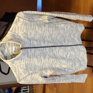 Women's Zyia Active Cream Combo Zipper Jacket- XS